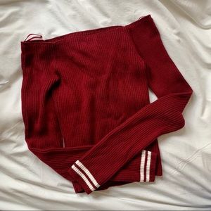 Hollister tee off the shoulder sweater
